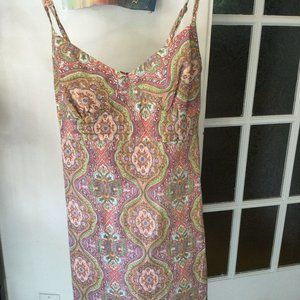 Cute strappy summer dress, multi-color paisley print